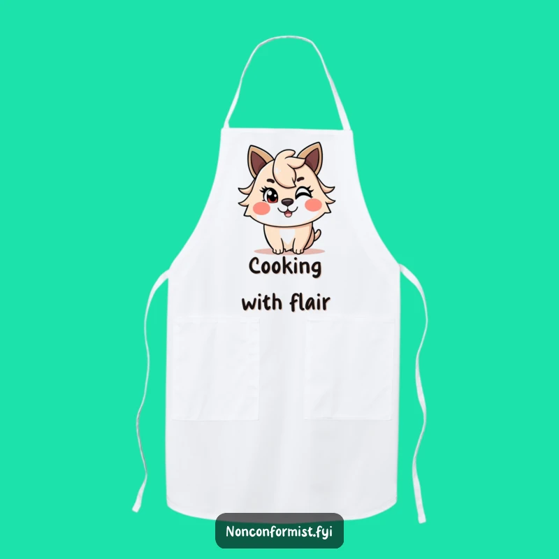 Funny Winkin' Haircut Animal Apron: Cook and Create with Style, Great Funny Gift