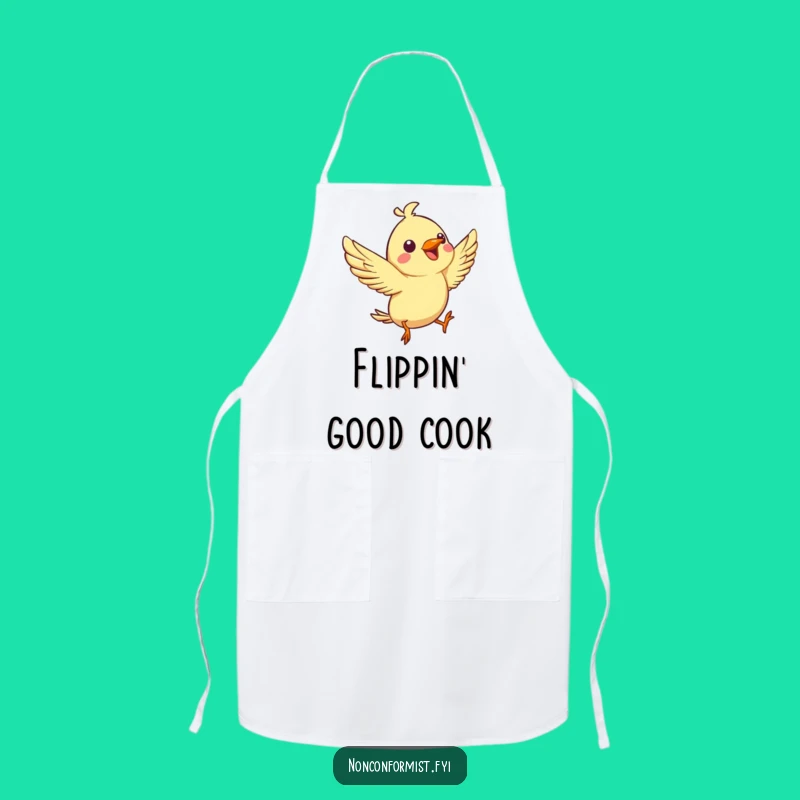 Funny Bird Aerial Flip Apron: Joyful Chef's Flying Gift