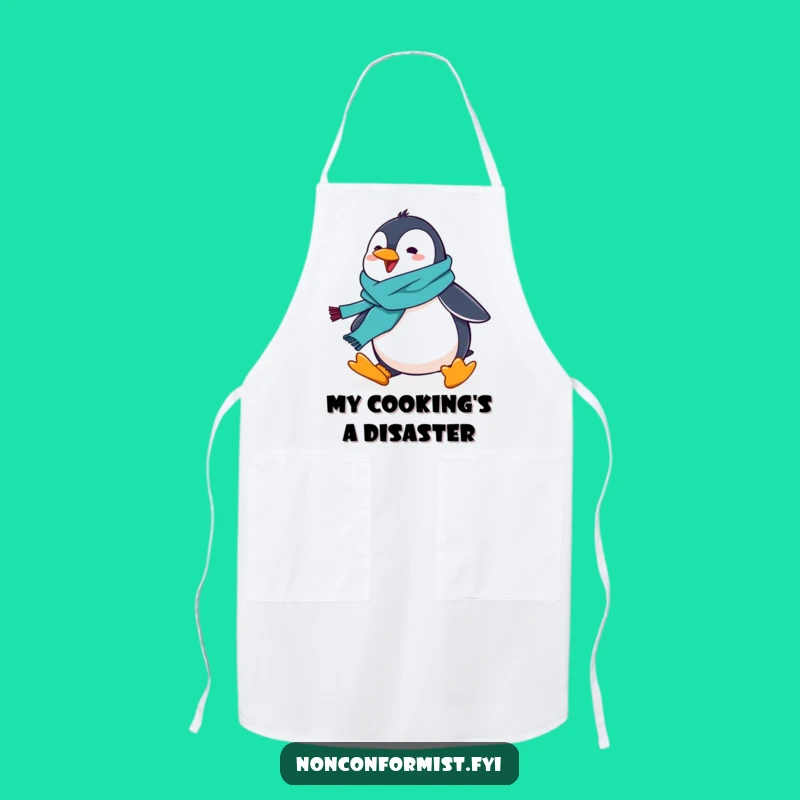 Funny Penguin Scarf Apron: Hilarious Kitchen Fun, Perfect Messy Chef Funny Gift