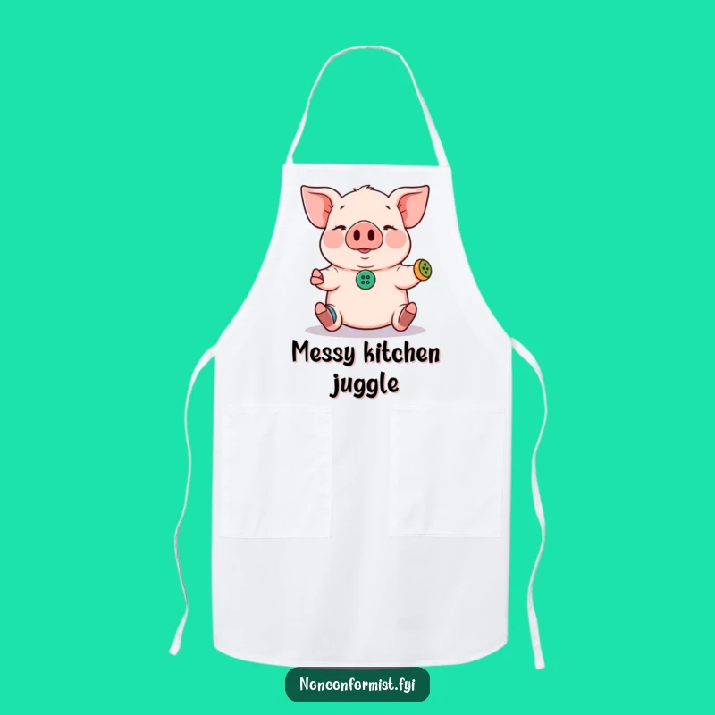 Funny Pig Apron: Juggling Chef Style, Perfect Kitchen Funny Gift