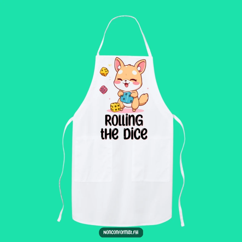 Funny Dice Juggling Animal Apron: Cook Up Laughs in the Kitchen