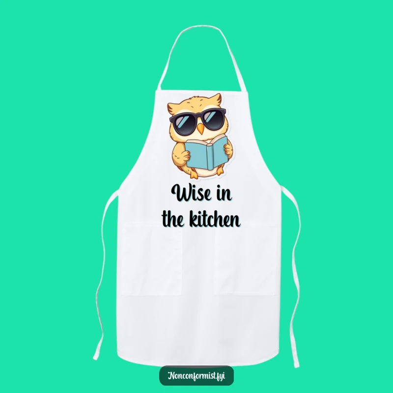 Funny Owl Sunglasses Apron - Cook with Wise & Hilarious Style