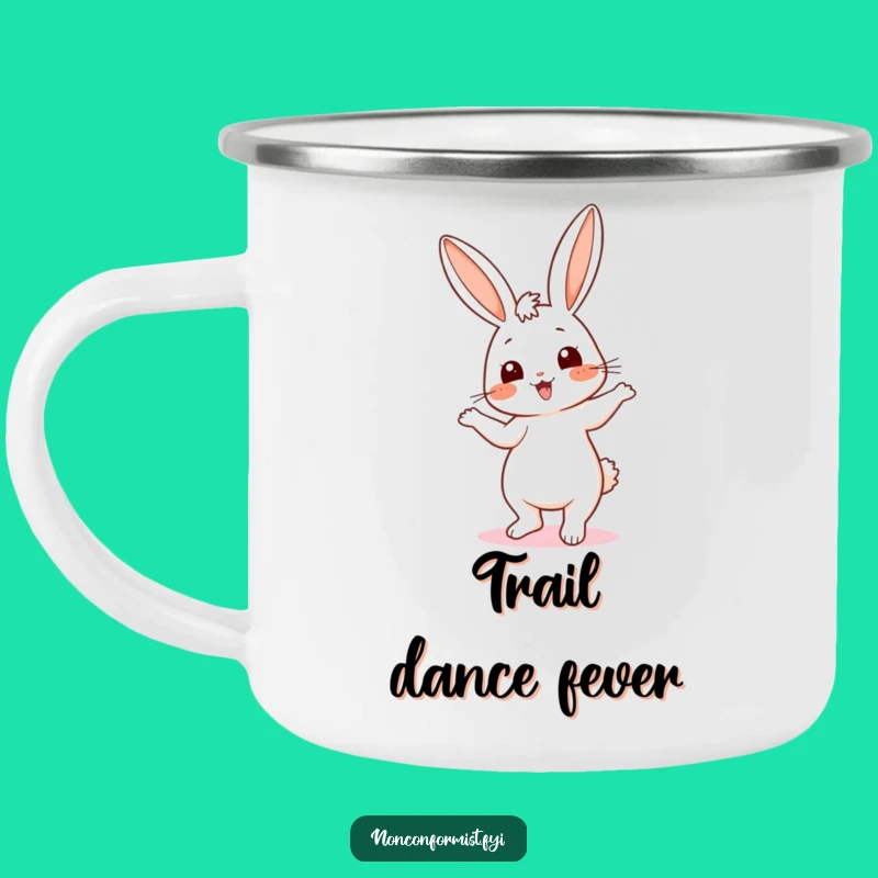 Funny Bunny Dance Camping Mug - Outdoor Fun & Hilarious Gift