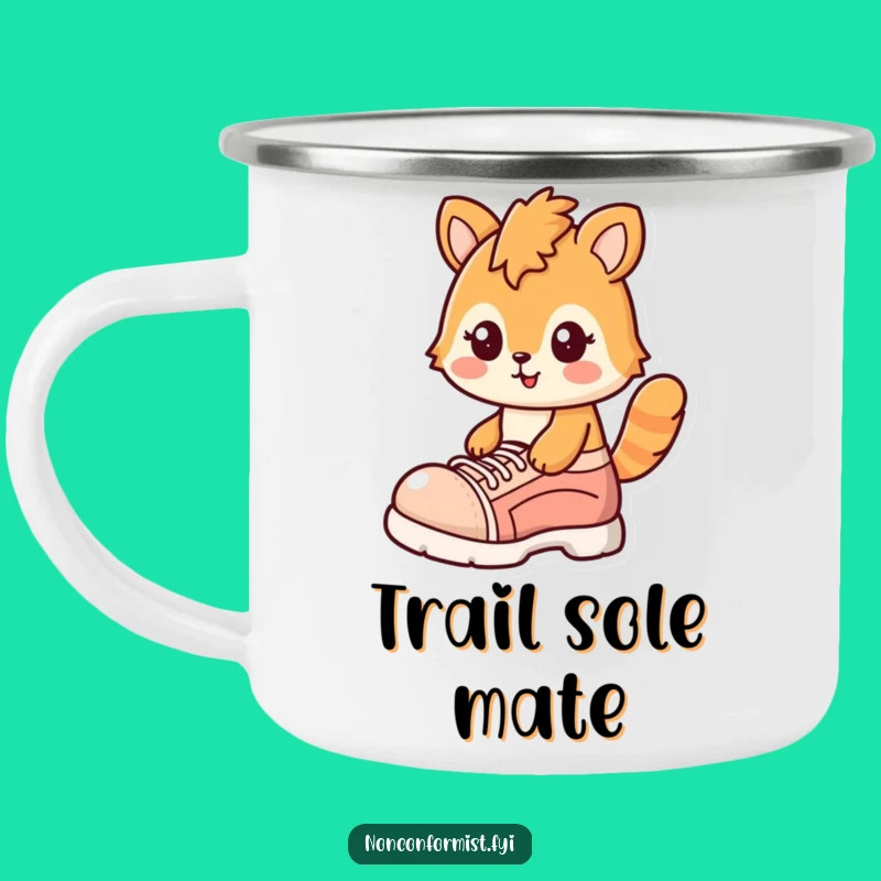 Funny Quirky Otter Camping Mug: Oversized Shoe for Outdoor Adventures Gift