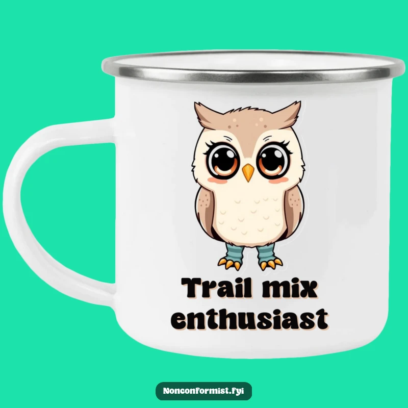 Funny Owl Mismatched Socks Camping Mug: Adventure with a Smile!