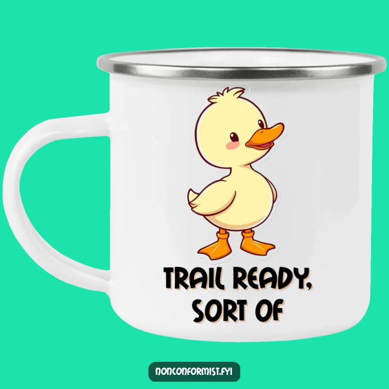 Funny Duck Boot Camping Mug: Your Cheerful Companion for Outdoor Fun