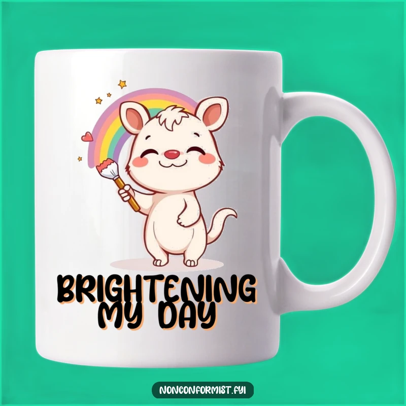 Funny Rainbow Painting Animal Mug: A Hilarious Gift for Art Lovers and Animal Fans
