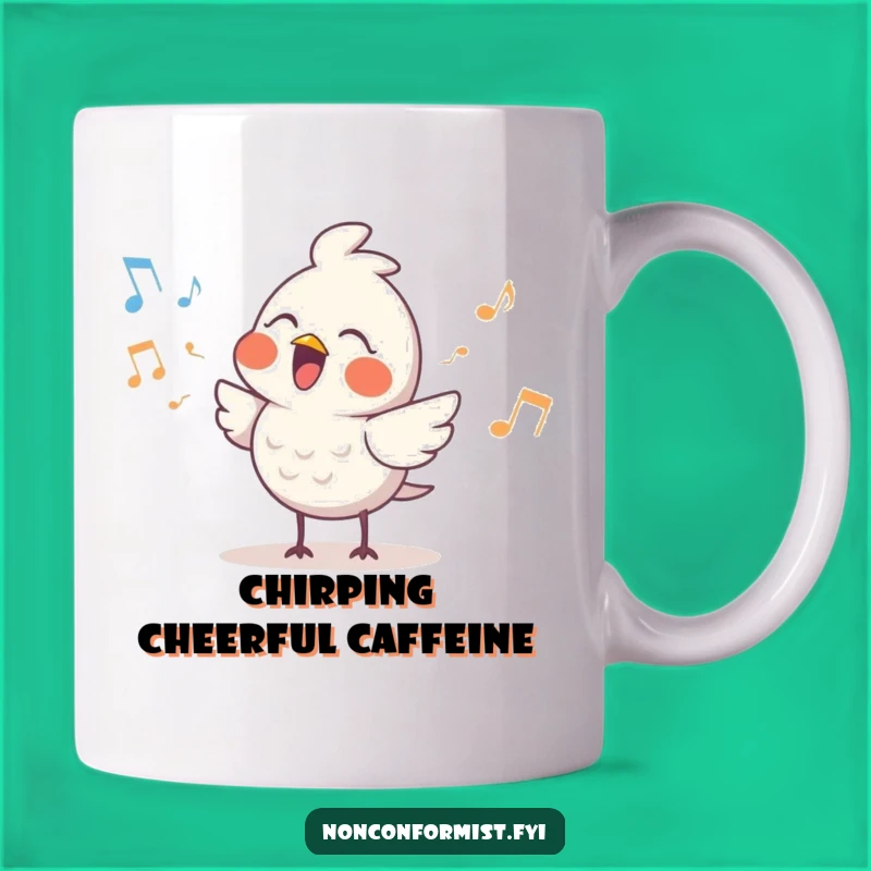 Funny Cute Bird Mug: Quirky Song & Rhythm - Hilarious Musical Gift