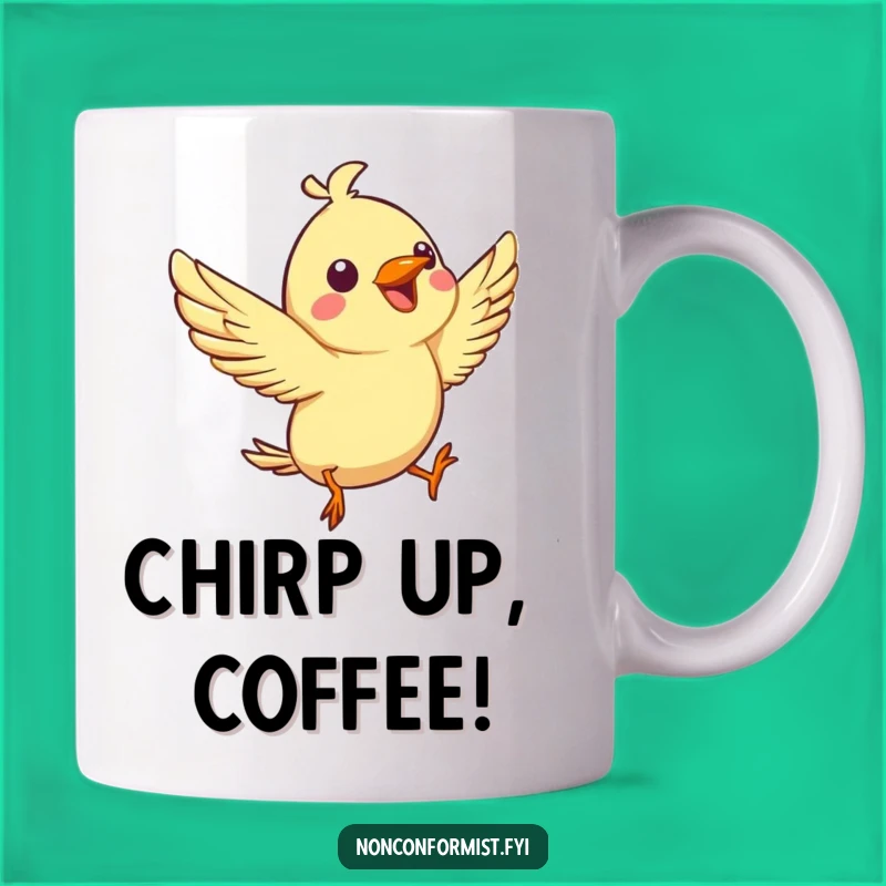 Funny Aerial Flip Bird Mug: Spirited Chirp, Joyful Gift