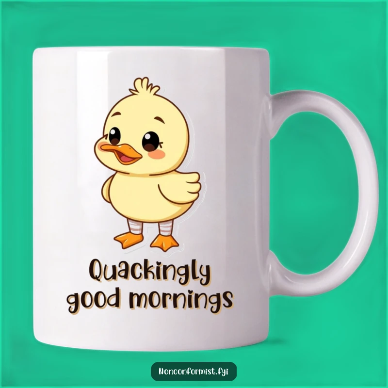 Funny Duck Mismatched Socks Mug: Goofy Character Gift