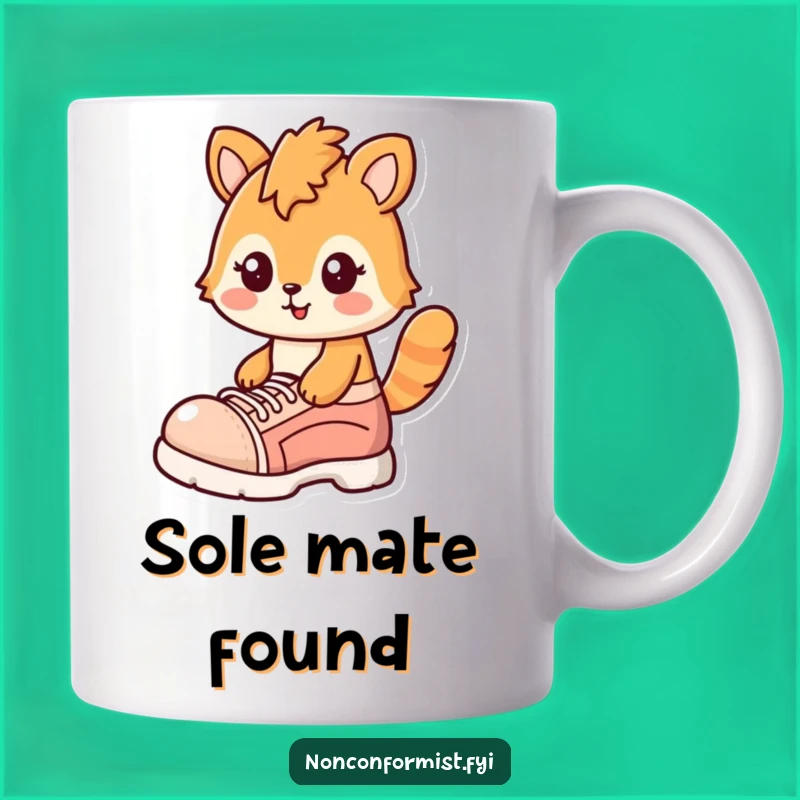 Funny Quirky Dog Mug: Oversized Shoe & Smirk Design Perfect for a Humorous Gift