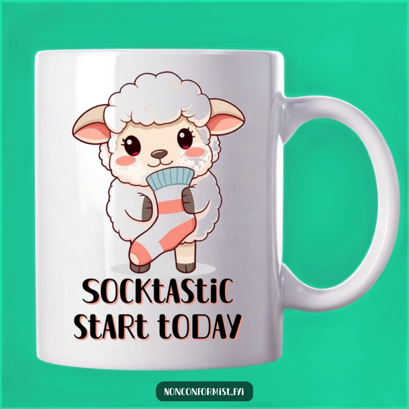 Funny Sheep Mismatched Sock Mug - Adorable & Hilarious Gift for Quirky Souls