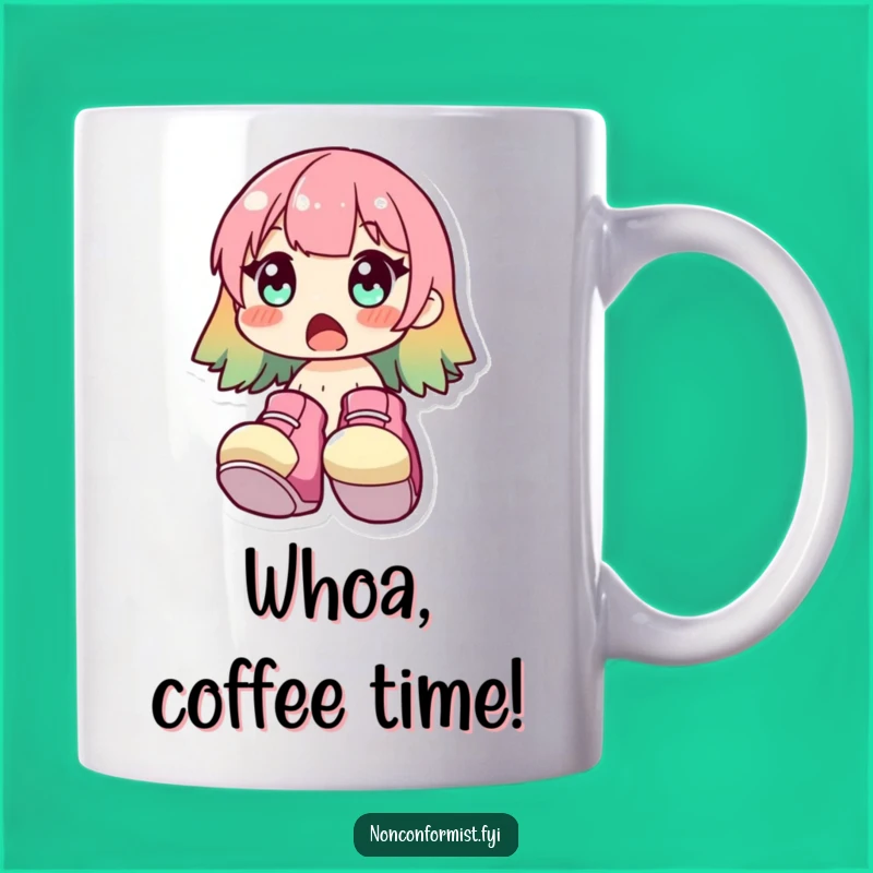 Funny Surprised Shoe Character Mug: Big Foot Fun, Perfect Gift for Gasps