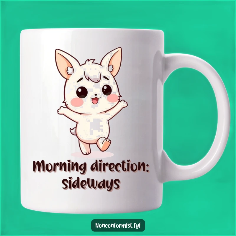 Funny Mismatched Ears Marching Mug: Hilarious Gift for the Directionally Challenged