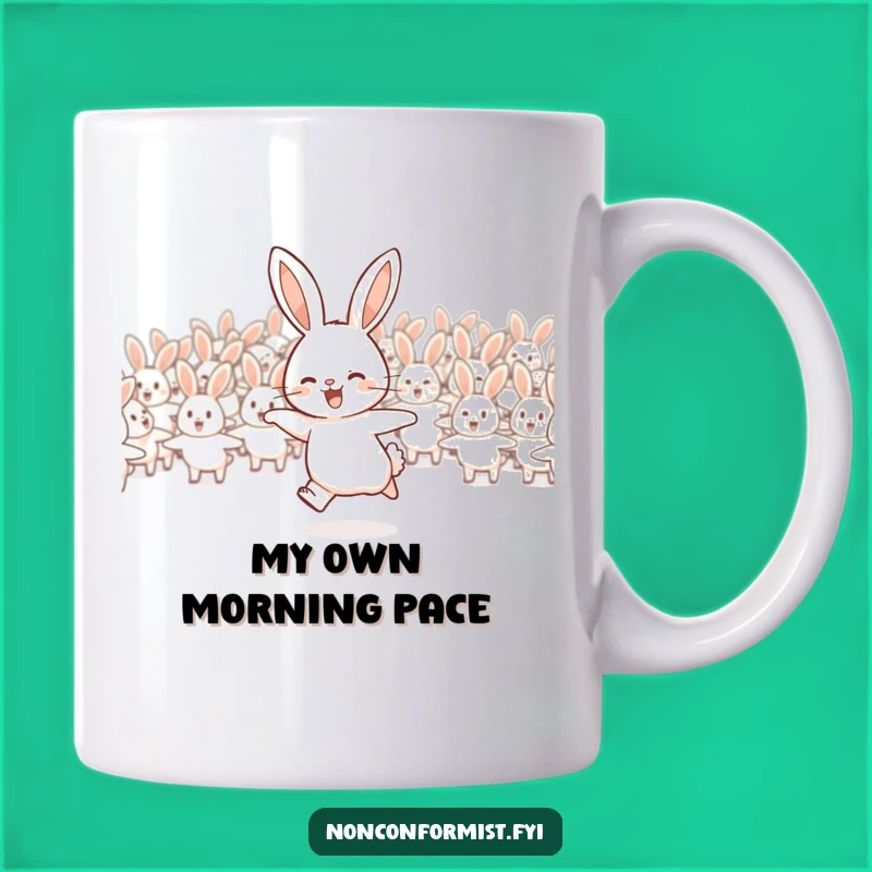 Funny Rabbit Flock Mug: Joyfully Hopping Against the Grain!