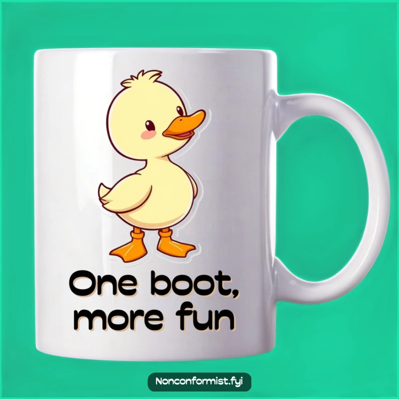 Funny Duck in a Boot Mug: A Cheerful Gift for Wacky Humor Lovers