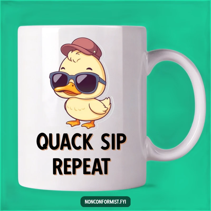 Funny Duck Mug: Cool Dude Design, Perfect Sunny Day Funny Gift