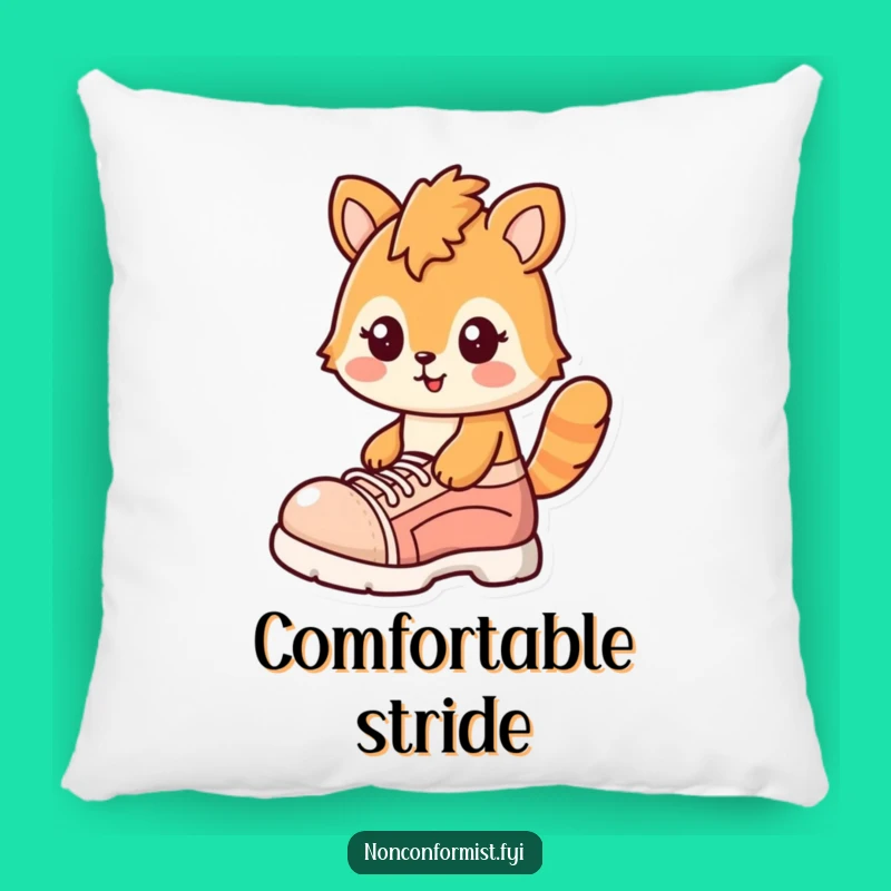 Funny Goofy Giraffe Pillow: Oversized Shoe & Smirk Design for a Cozy, Whimsical Gift