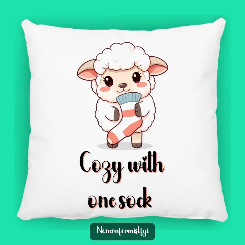 Funny Sheep Mismatched Sock Pillow - Cozy & Comical Comfort Gift