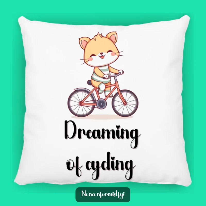 Cushion Your Quirkiness: Funny Backward Bicycle Pillow for Cozy Fun