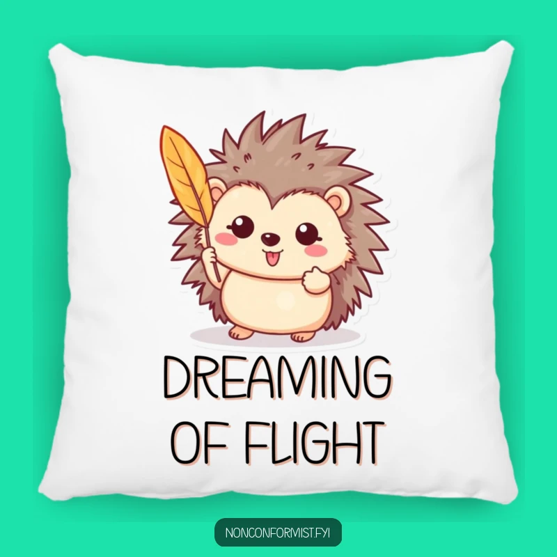 Funny Hedgehog Feather Pillow: Cozy Proud Character, Comfy Decor Gift