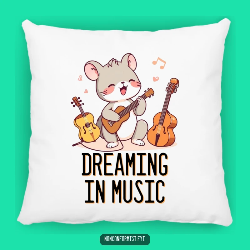Funny Animal Musician Pillow: Cozy comfort, musical theme, ideal accent gift.