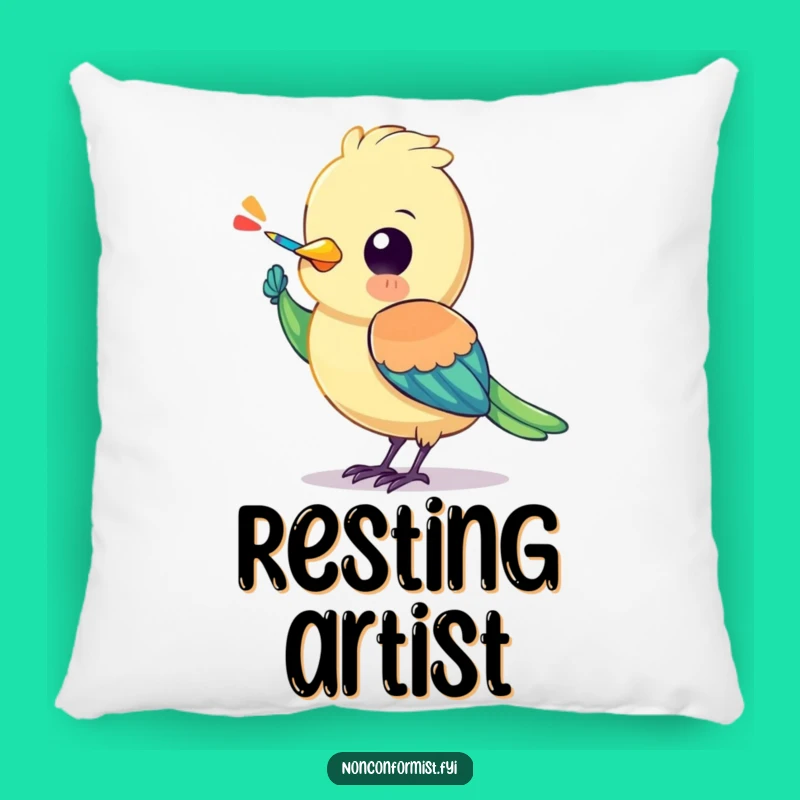 Funny Bird Pillow: Cozy Art Accent, Perfect Comfy Gift!