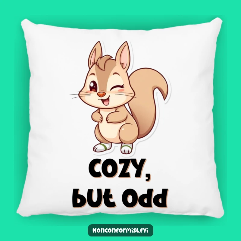 Funny Squirrel Socks Pillow: Cozy Mischievous Accent for Playful Comfort