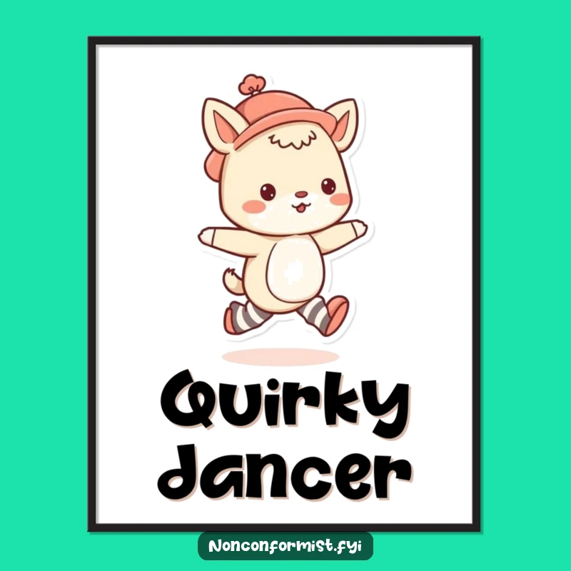 Funny Animal Digital Art: Quirky Style Printable, Instant Gift!