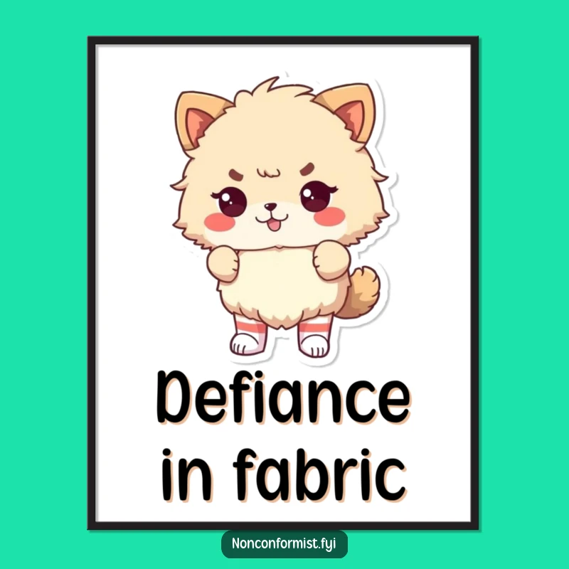 Funny Fluffy Animal Odd Socks Digital Art: Defiant Decor for a Humorous Home