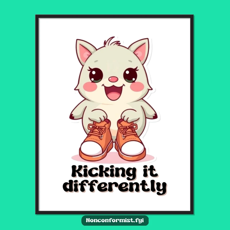 Funny Mismatched Art Print: Quirky Creature Humor, Humorous Gift Download