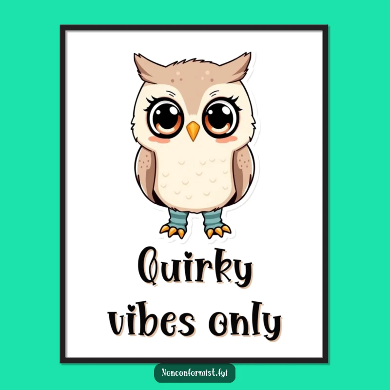Funny Owl Mismatched Socks Digital Art: Instant Quirky Decor!
