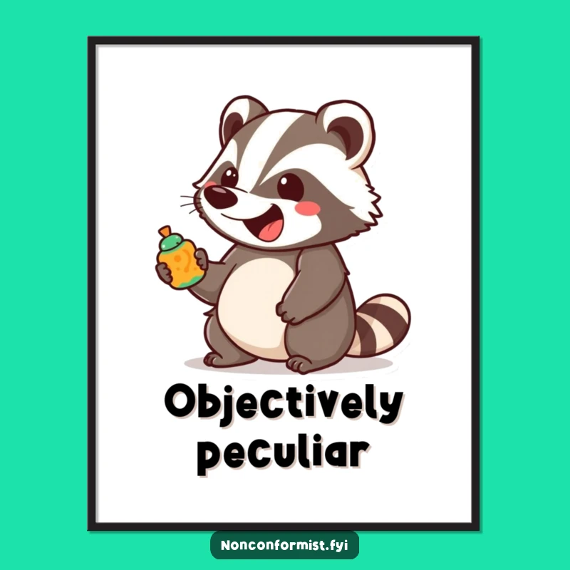 Funny Badger Object Digital Art: Unique Download for Instant Enthusiasm