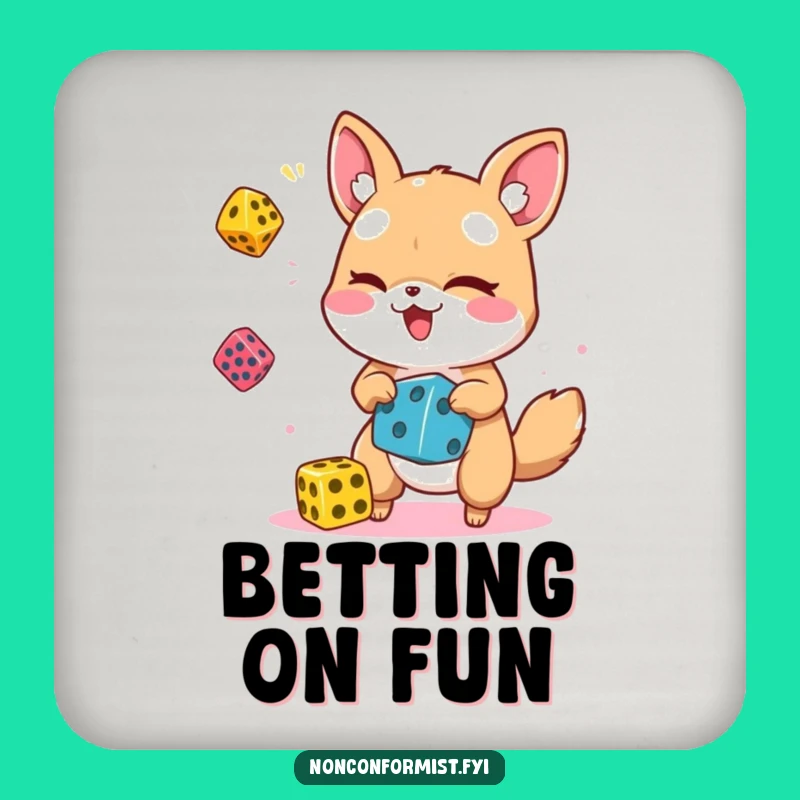 Funny Dice Juggling Animal Coasters: Protect Surfaces with Humor