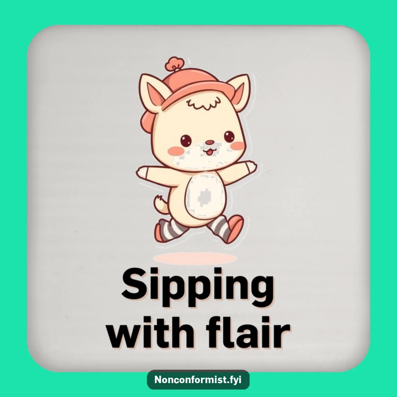 Funny Animal Coaster: Protect Surfaces with Quirky Fun, Unique Gift!