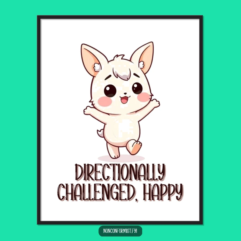 Funny Mismatched Ears Marching Poster: Whimsical Art for a Humorous Space