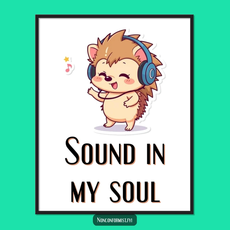 Funny Hedgehog Dancing Poster: Add Musical Vibes to Your Walls