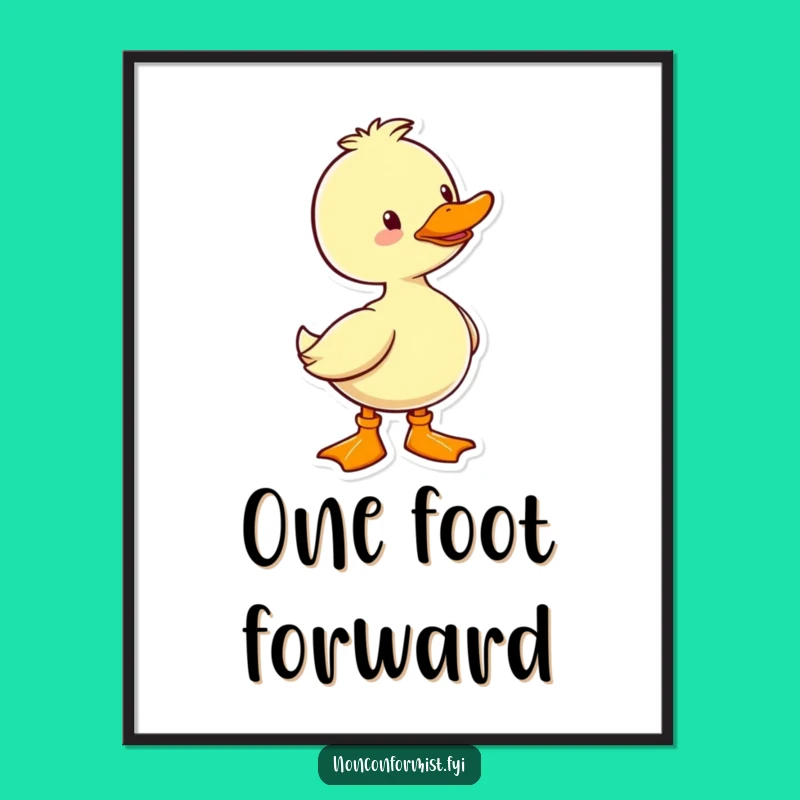 Funny Duck Boot Poster: Brighten Your Walls with Cheerful Art