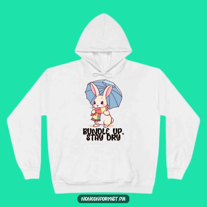 Funny Rabbit Hoodie: Cozy Patchwork Scarf Rabbit Umbrella, The Ultimate Funny Gift