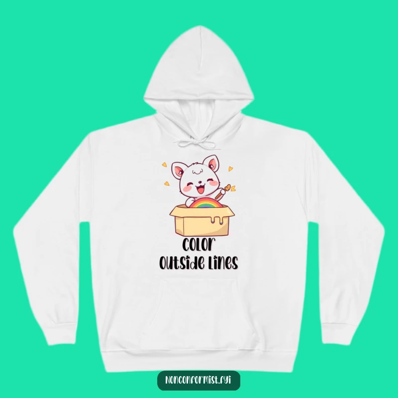 Funny Animal Art Hoodie - Cozy & Creative Gift for Art Lovers
