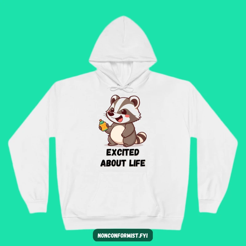 Funny Badger Object Hoodie: Cozy Unique Character Sweatshirt for Enthusiastic Comfort