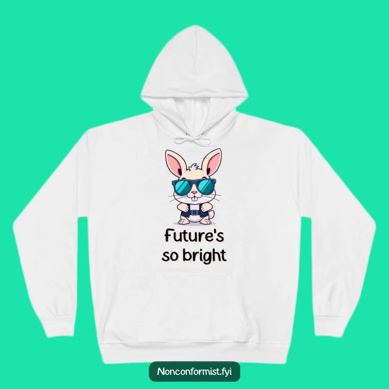 Funny Bunny Sunglasses Hoodie: Cozy Rebellious Character Sweatshirt for Winter