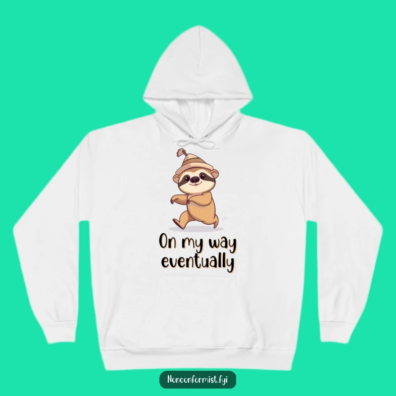 Funny Sloth Hat Speed Walk Hoodie: Cozy & Quirky Design, Ultimate Funny Gift