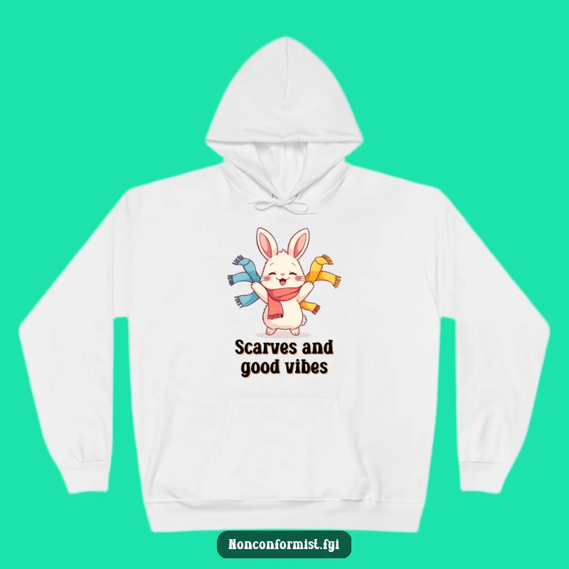 Funny Rabbit Juggling Scarves Hoodie: Cozy Up with Joyful Flair