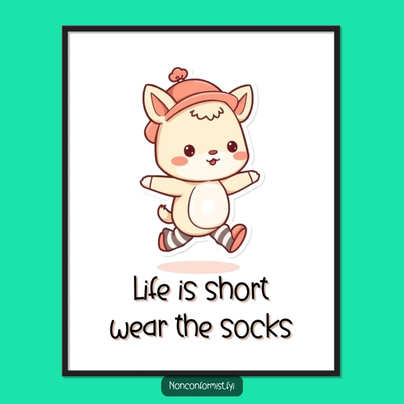 Free Printable Animal Wall Art: Quirky character, perfect funny downloadable gift for playful decor.