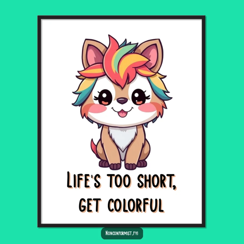 Free Printable Wall Art: Wild Animal Radiates Colorful, Happy Vibes!