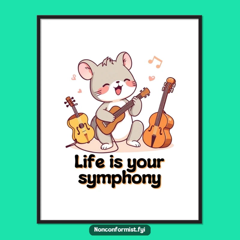 Free Printable Wall Art: Joyful Musical Animal for a Whimsical Decor