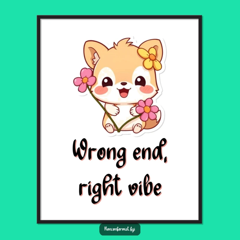 Funny Free Printable Wall Art: Wrong Flower Animal, Humorous Downloadable Decor for Your Home