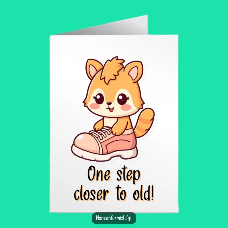 Funny Free Printable Birthday Card: Quirky Animal's Single Shoe Celebration!