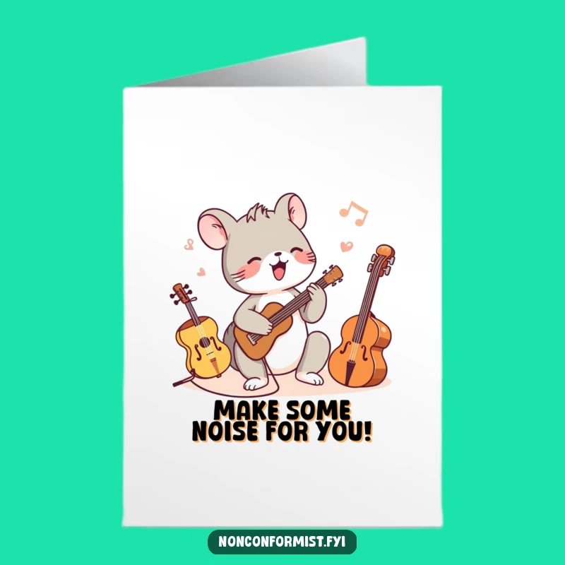 Free Printable Birthday Card: Musical Animal Jamming for a Funny DIY Gift